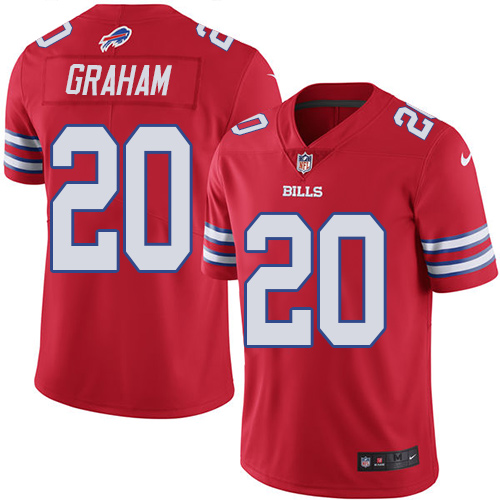 Men's Limited Corey Graham Nike Jersey Red - #20 Rush NFL Buffalo Bills